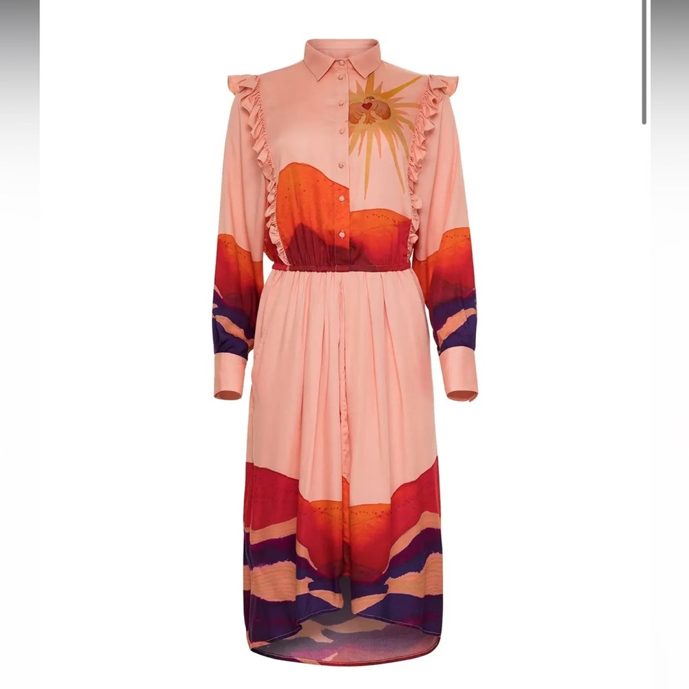 NEW Carolina K Art to Wear Lais Midi Dress  NWT